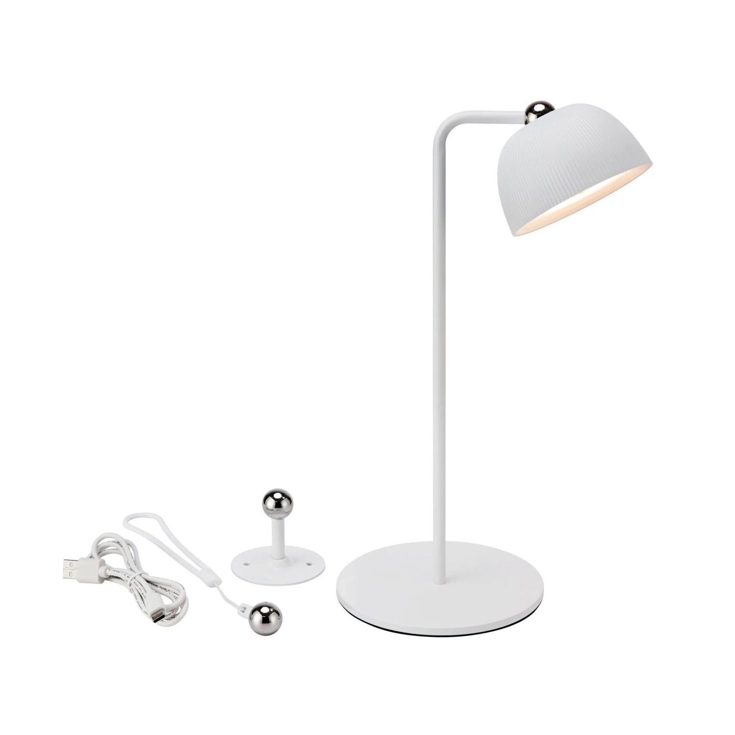 DIVERSE LED lampa 3v1 (stolní/nástěnná/závěsná) bílá, pr.13 x 31 cm