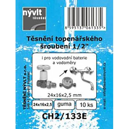 Sada plochého těsnění 1/2 ventilu pryž, 10 ks