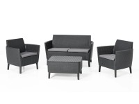 Keter Sestava zahradního nábytku Salemo 1, grafitová/studená šedá, 4dílná Keter Sestava zahradního nábytku Salemo 1, grafitová/studená šedá, 4dílná