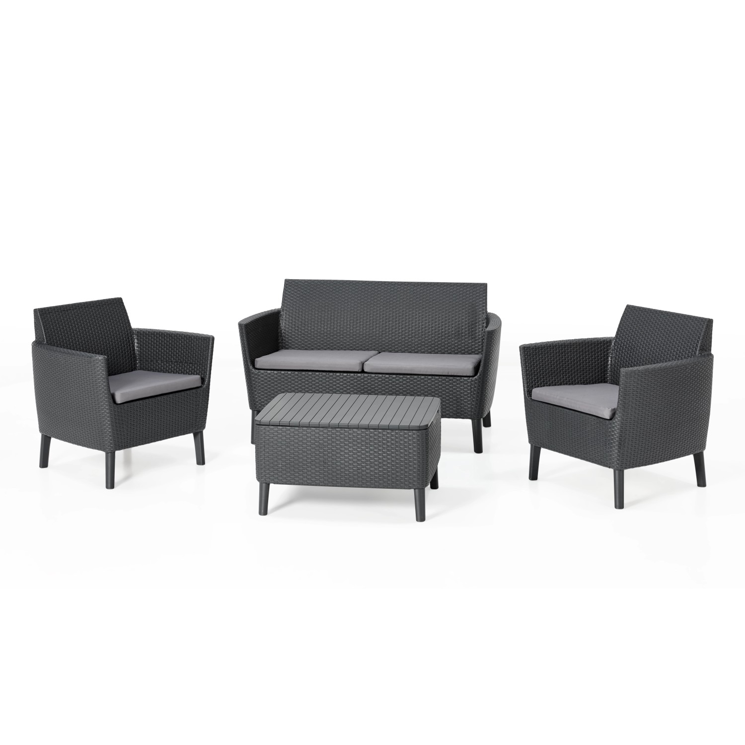 Zahradní set Keter Salemo 2 seater sofa - grafitová / šedá