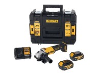 DeWALT 18V XR Aku bezuhlíková úhlová bruska DCG407N-XJ, 125 mm (2x4,0Ah, kufr)