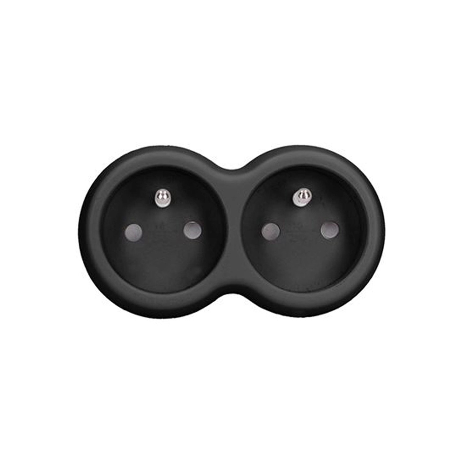 Solight Rozbočka 2 zásuvky 10A, černá