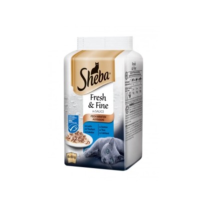 Sheba Kapsičky pro kočky Fresh&Fine rybí ve šťávě 6 x 50 g