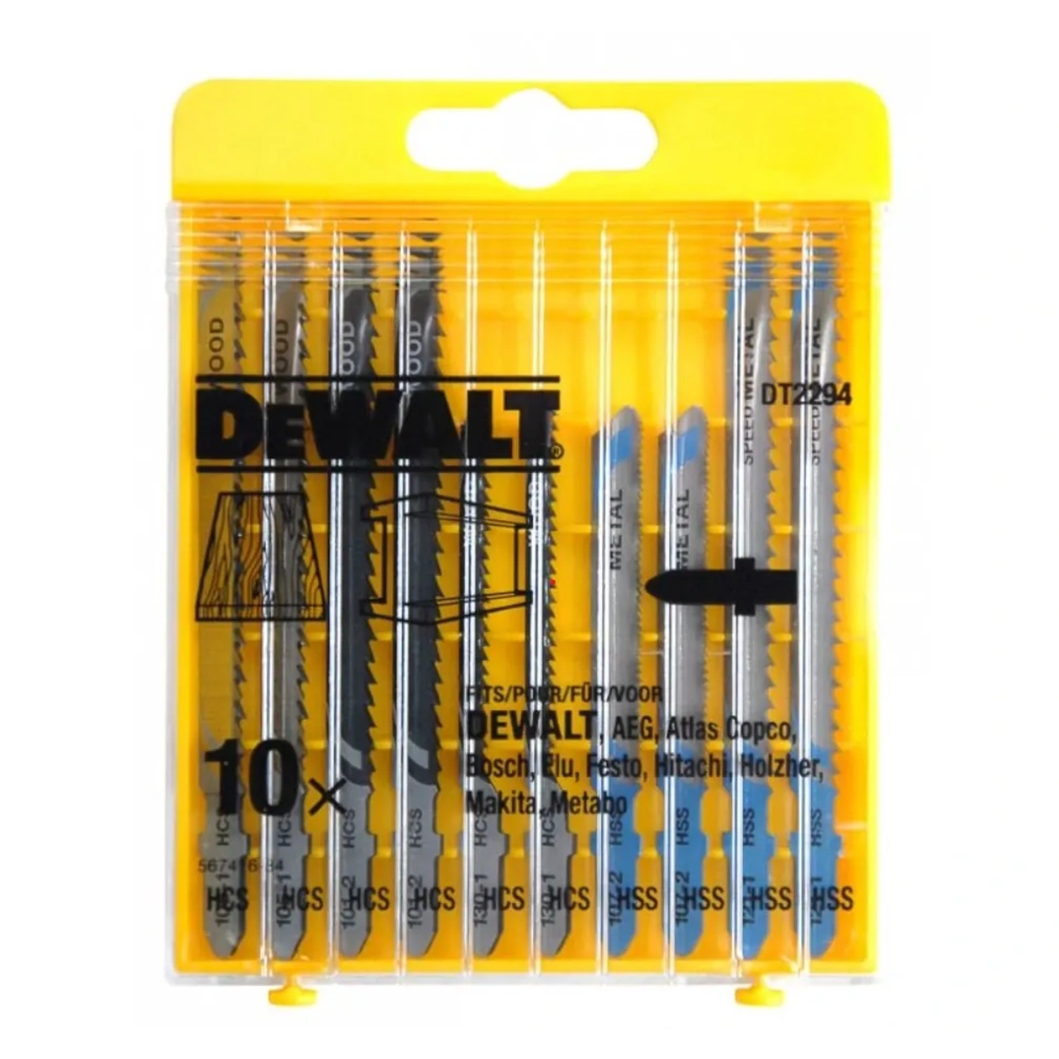 DeWALT Sada MIX plátků na dřevo a kov, 10-dílná