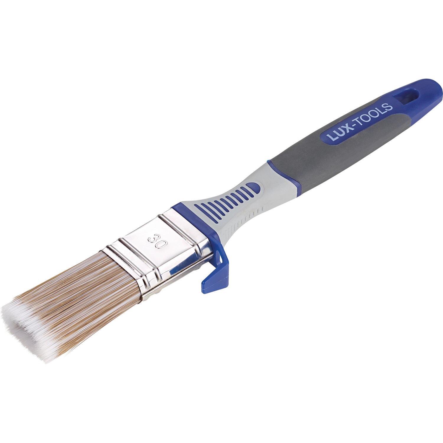 LUX-TOOLS PRO Plochý štětec lazurovací 3K s háčkem a rezervoárem, 30 mm