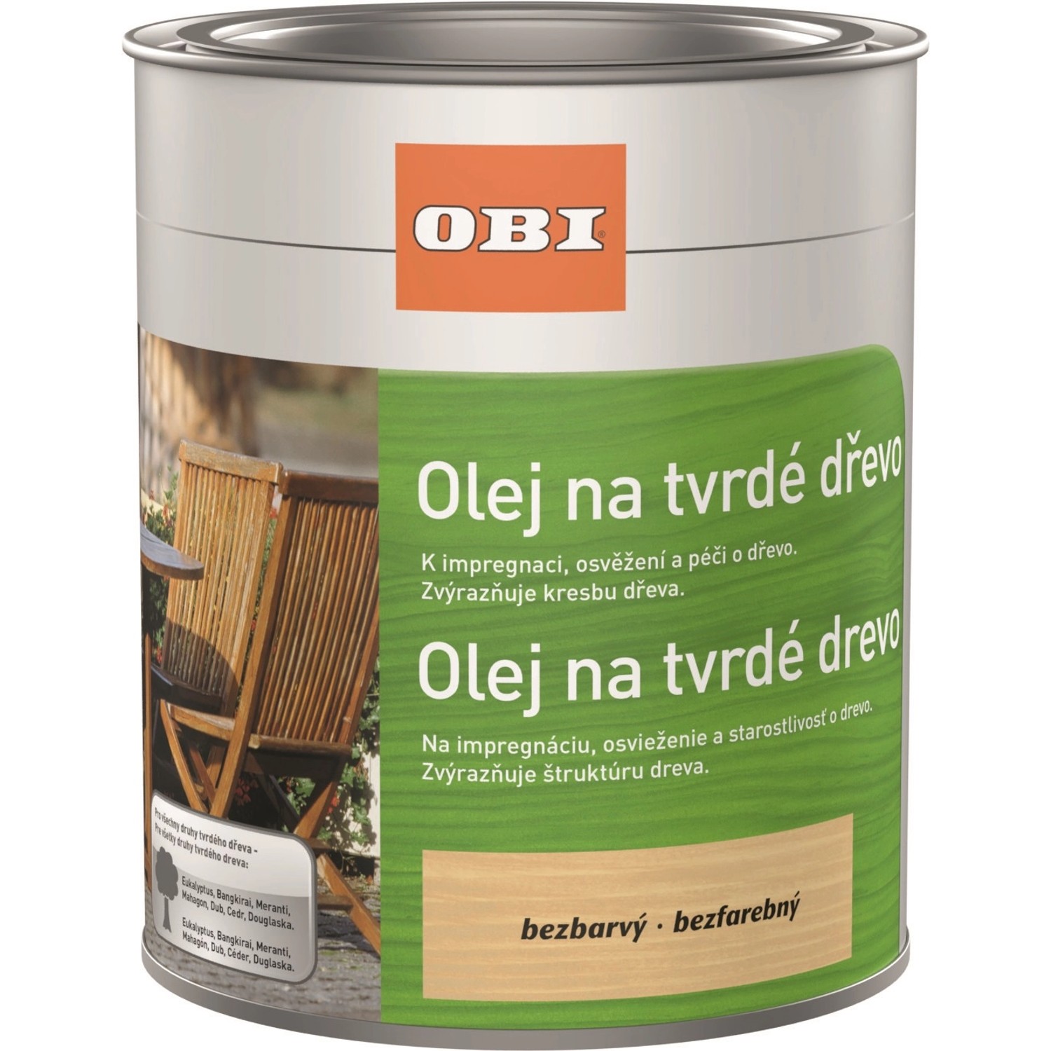 OBI Olej na tvrdé dřevo, bezbarvý, 750 ml