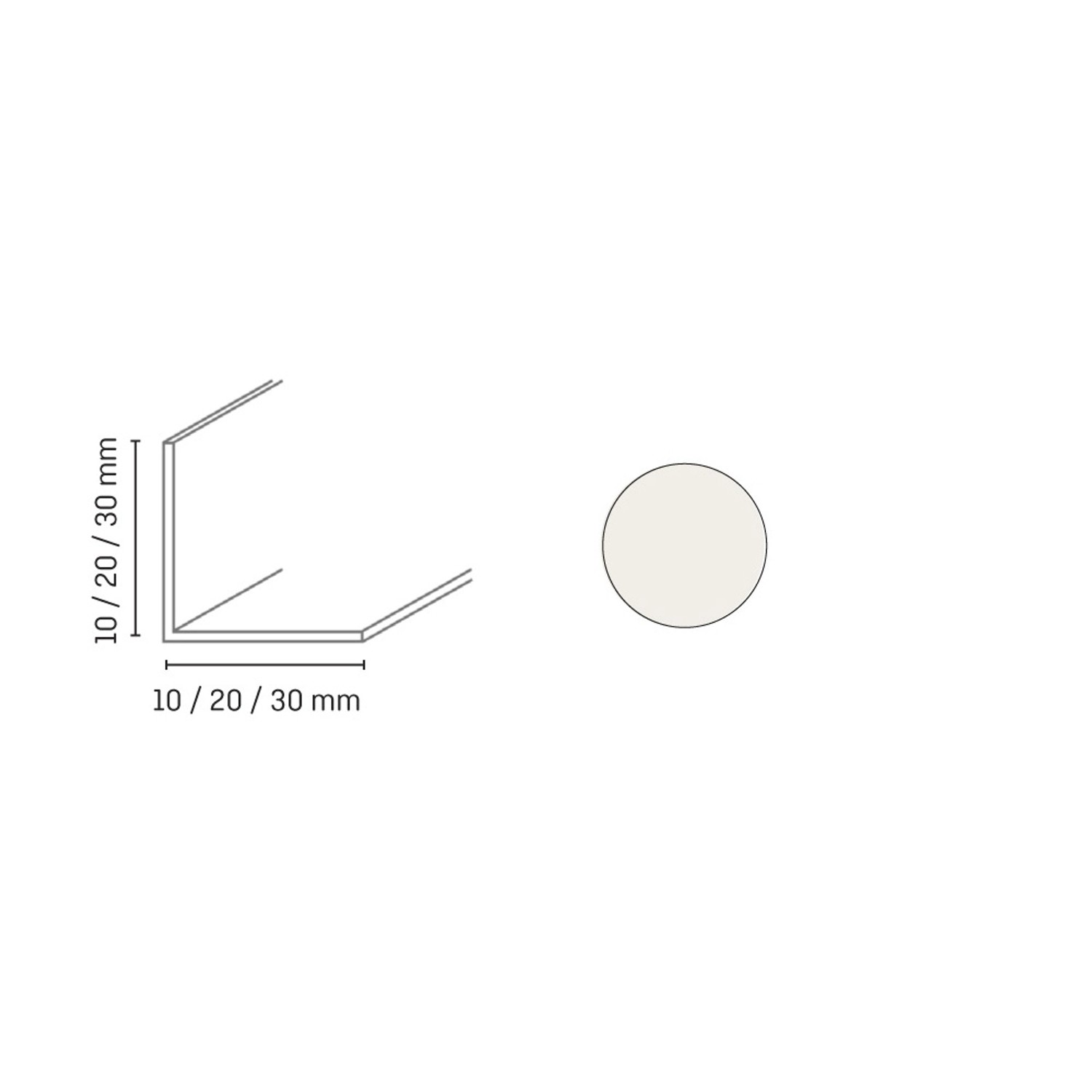 Döllken Profiles Ochrana rohu stěny WL 30/30 1137 bílá, 30 x 30 x 2750 mm
