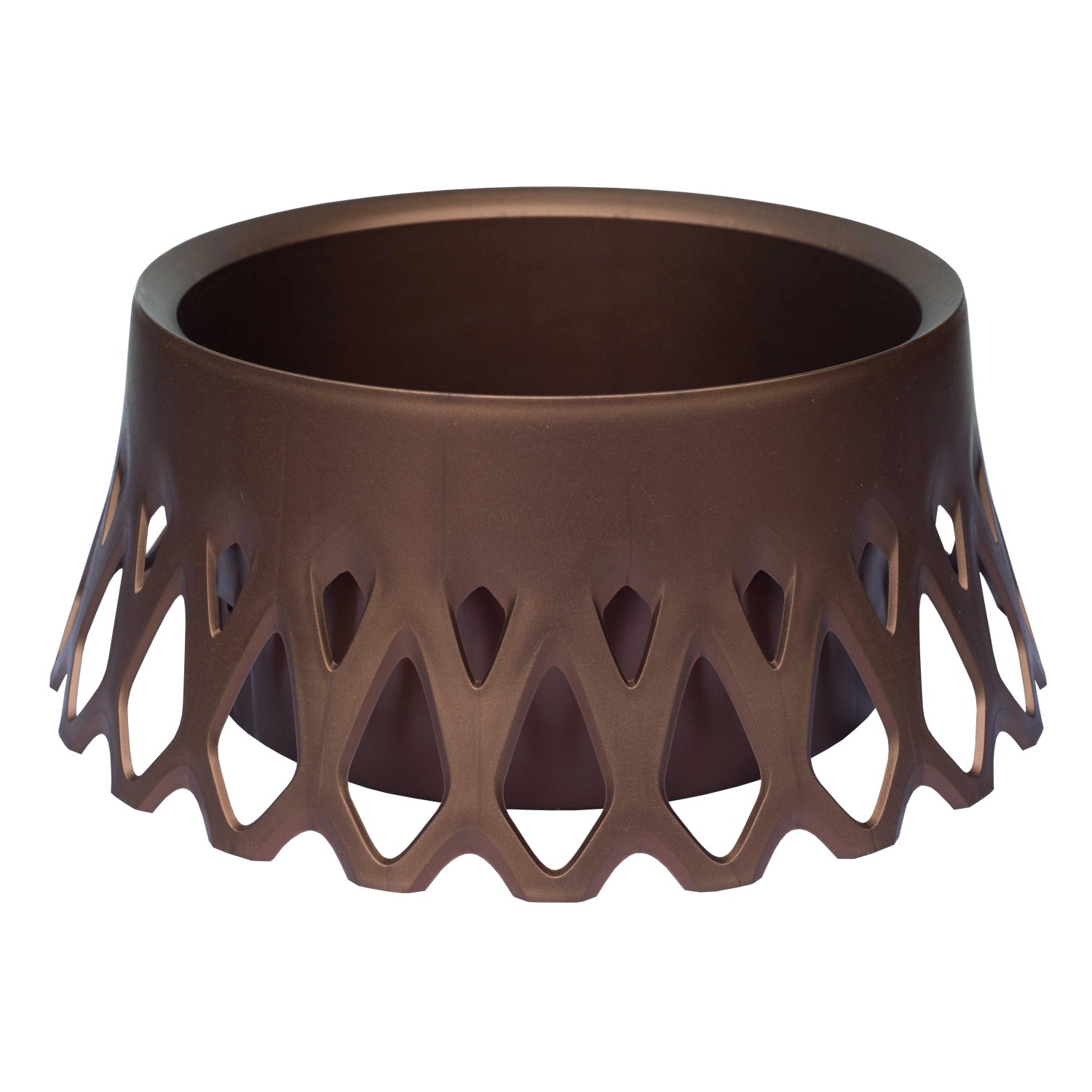 Plastia Samozavlažovací květináč Roseta, bronzová, pr. 30 cm