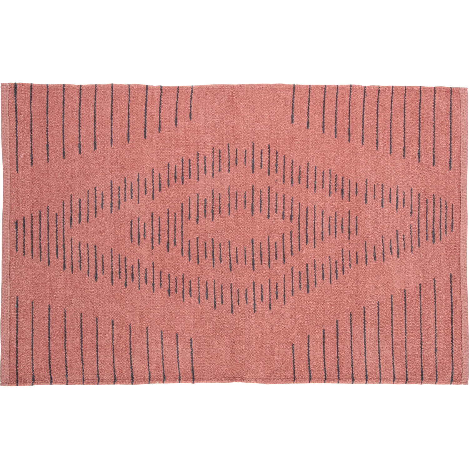 OBI Bavlněný koberec vzorovaný terakota/černý 60 x 90 cm