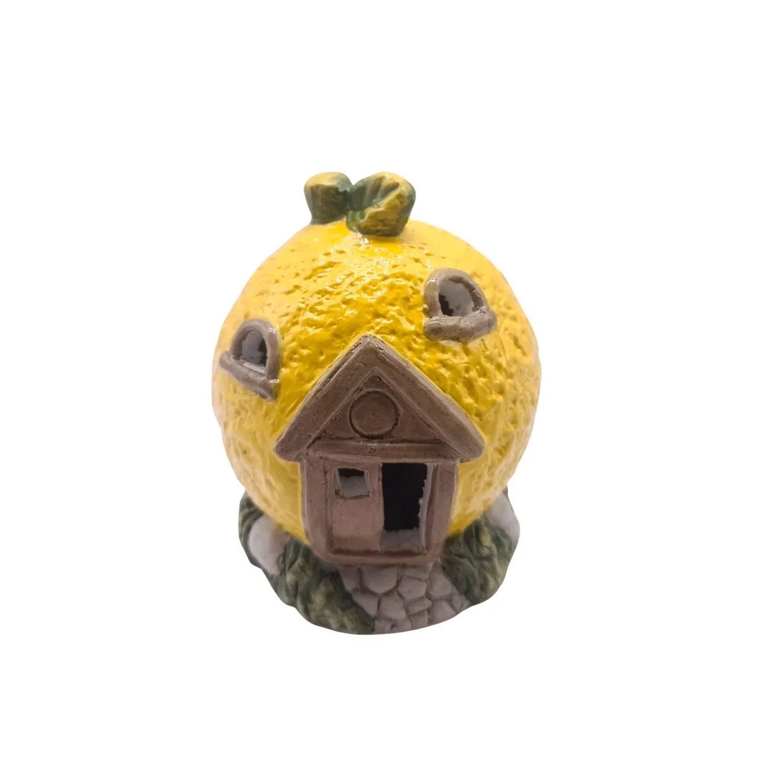 Boltze Dekorativní figurka z terakoty Lemon s LED, 11,5 x 11,5 x 13,5 cm