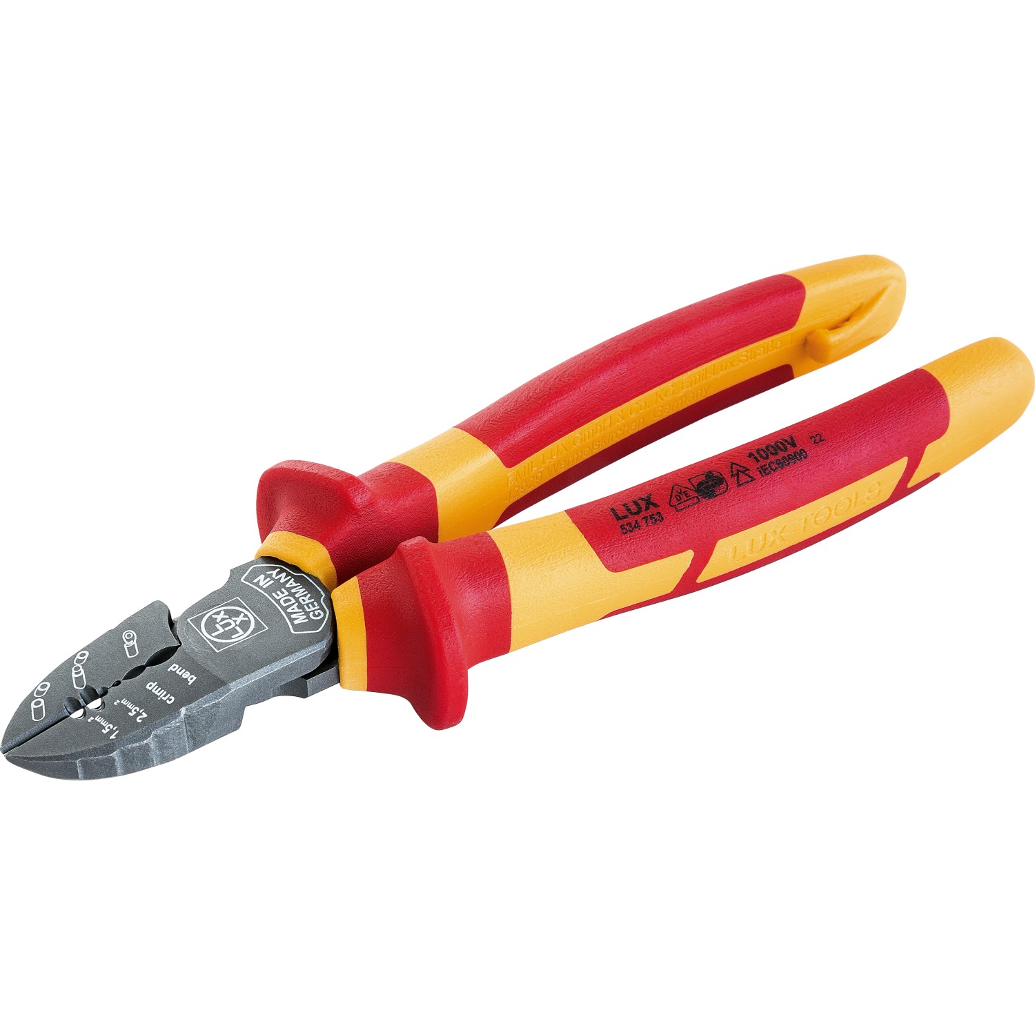 LUX-TOOLS PRO Stranové štípací kleště VDE, 190 mm