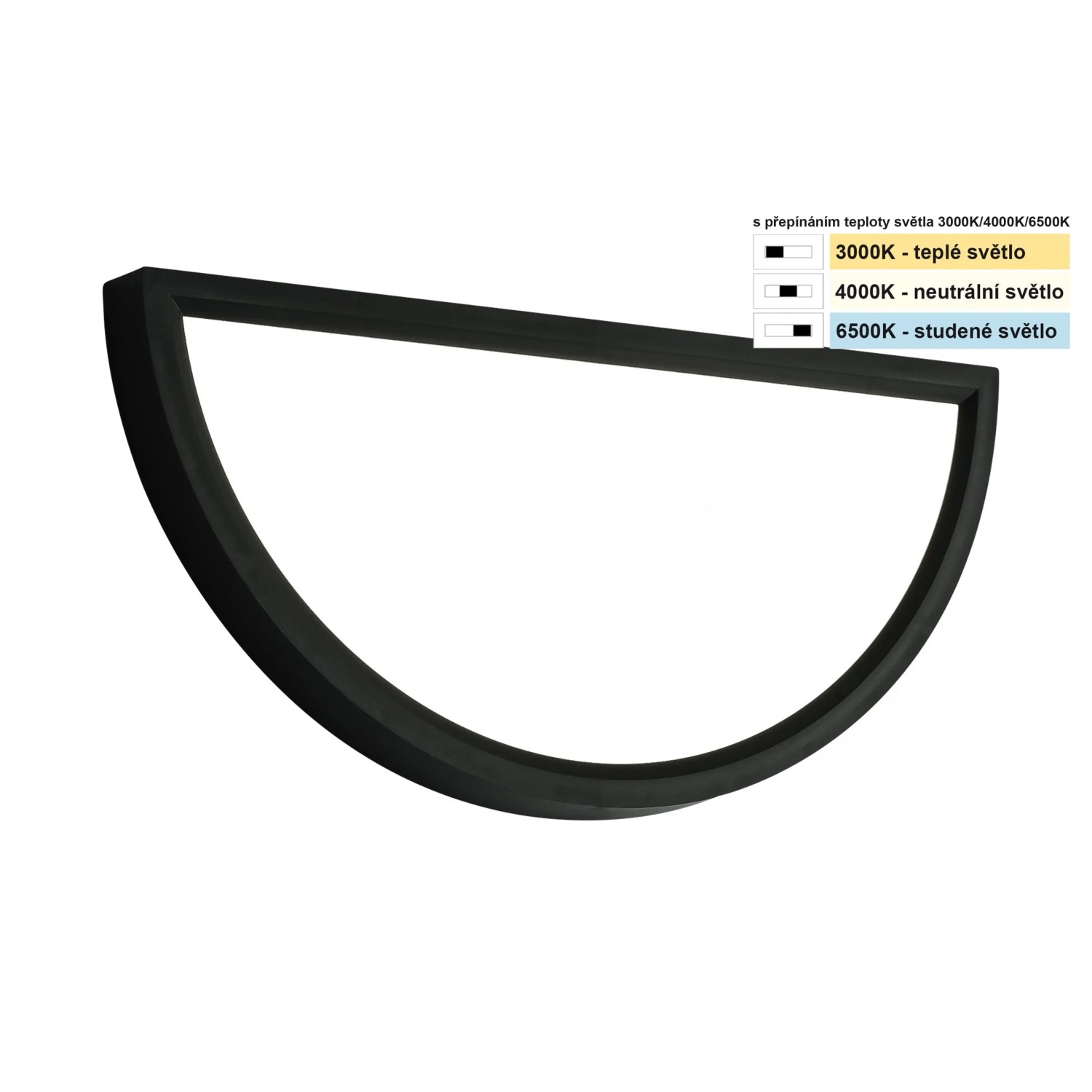 Top Light Nástěnné LED svítidlo Revit AC CCT 18W 1800lm černá 30 x 15 x 2,5 cm