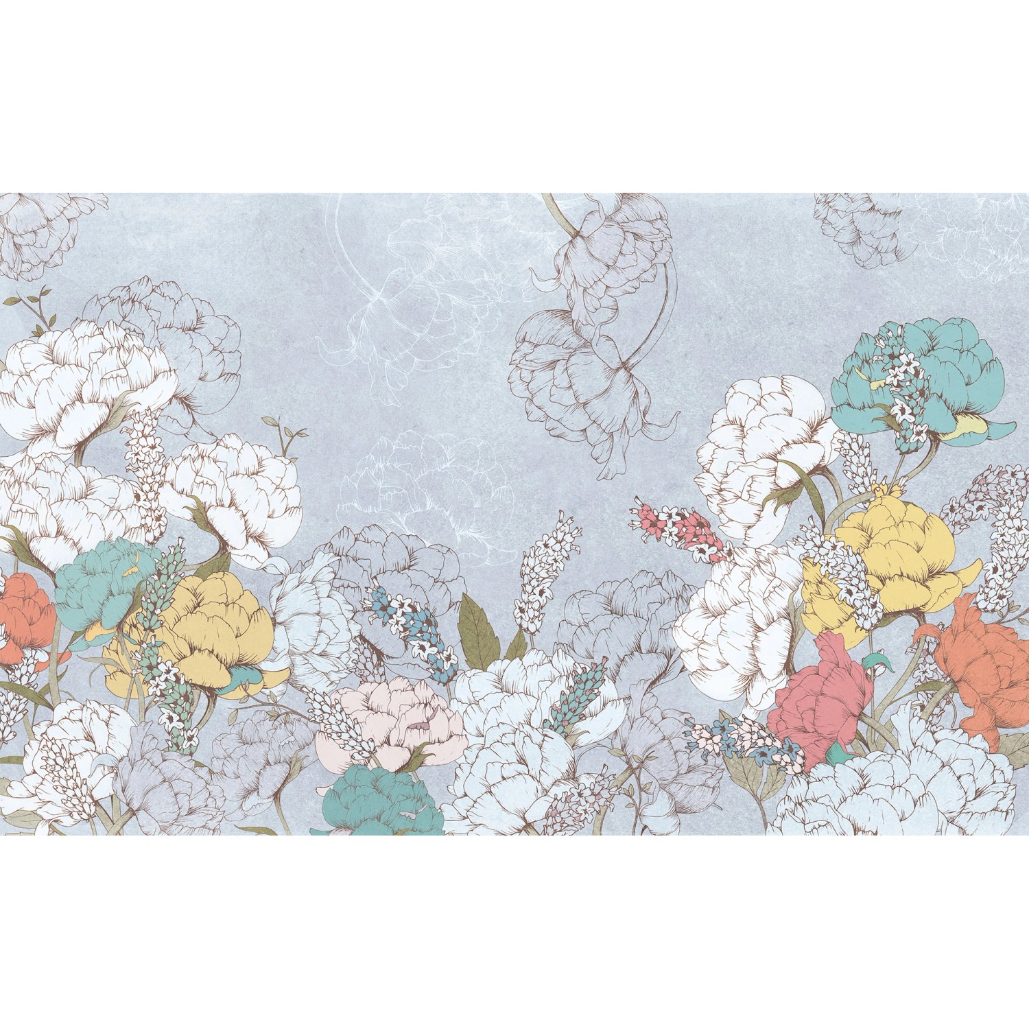 Komar Vliesová fototapeta Planting Peonies 400 x 250 cm