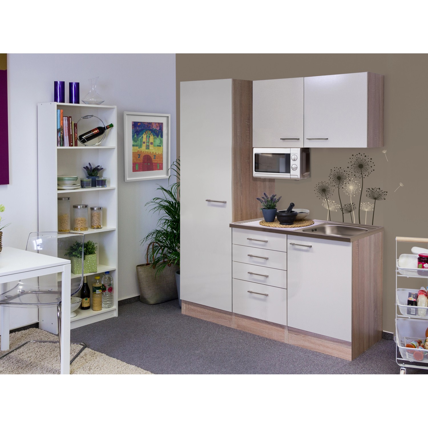 Flex-Well Kuchyně Orlando 150 cm/typ 3 - mikrovlnka