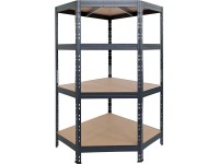 AR Shelving Rohový kovový regál RIVET antracit 4 police 250kg 180x90x45x65 cm AR Shelving Rohový kovový regál RIVET antracit 4 police 250kg 180x90x45x65 cm