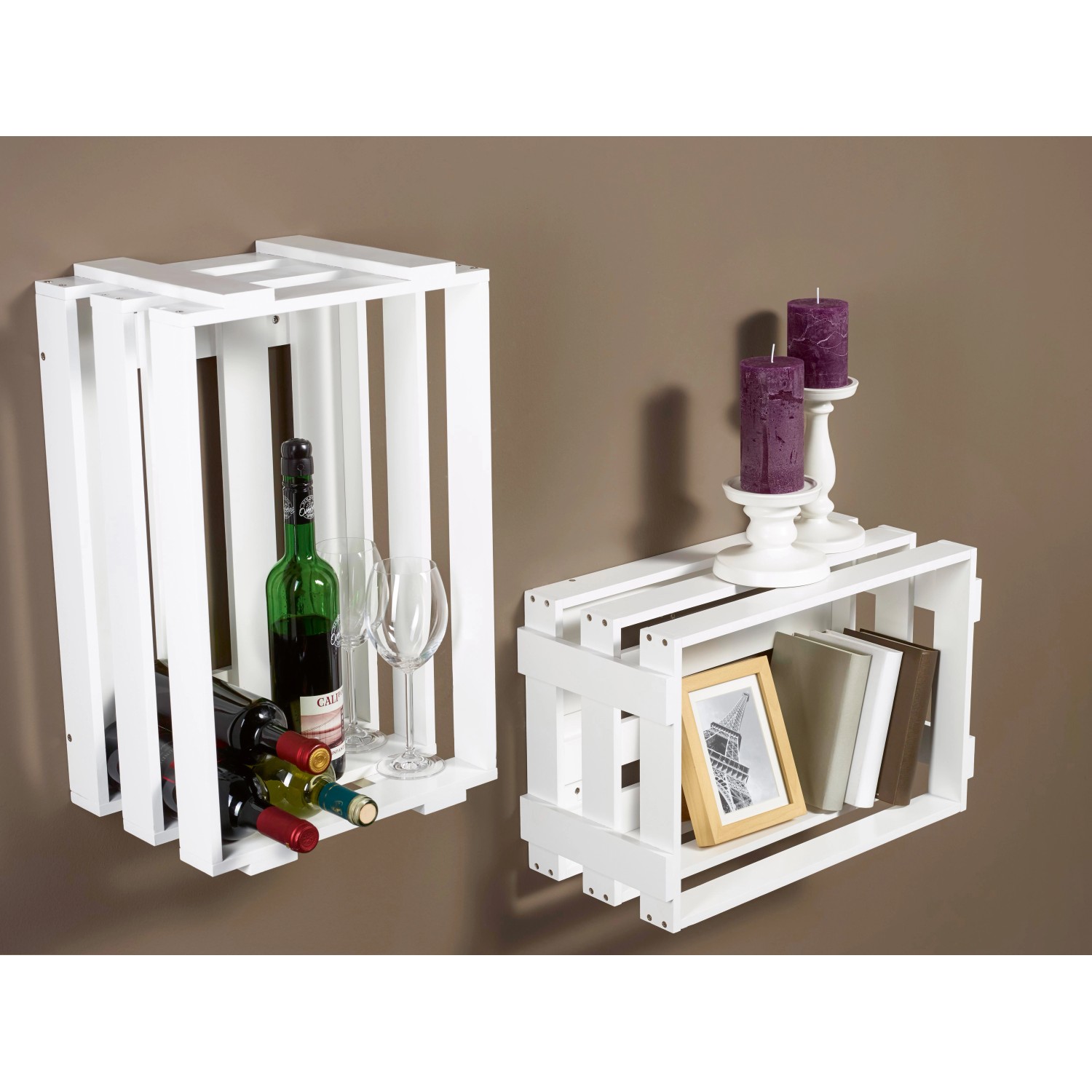 OBI Bedýnka na víno Gramon bílá 55 cm x 25 cm x 35 cm