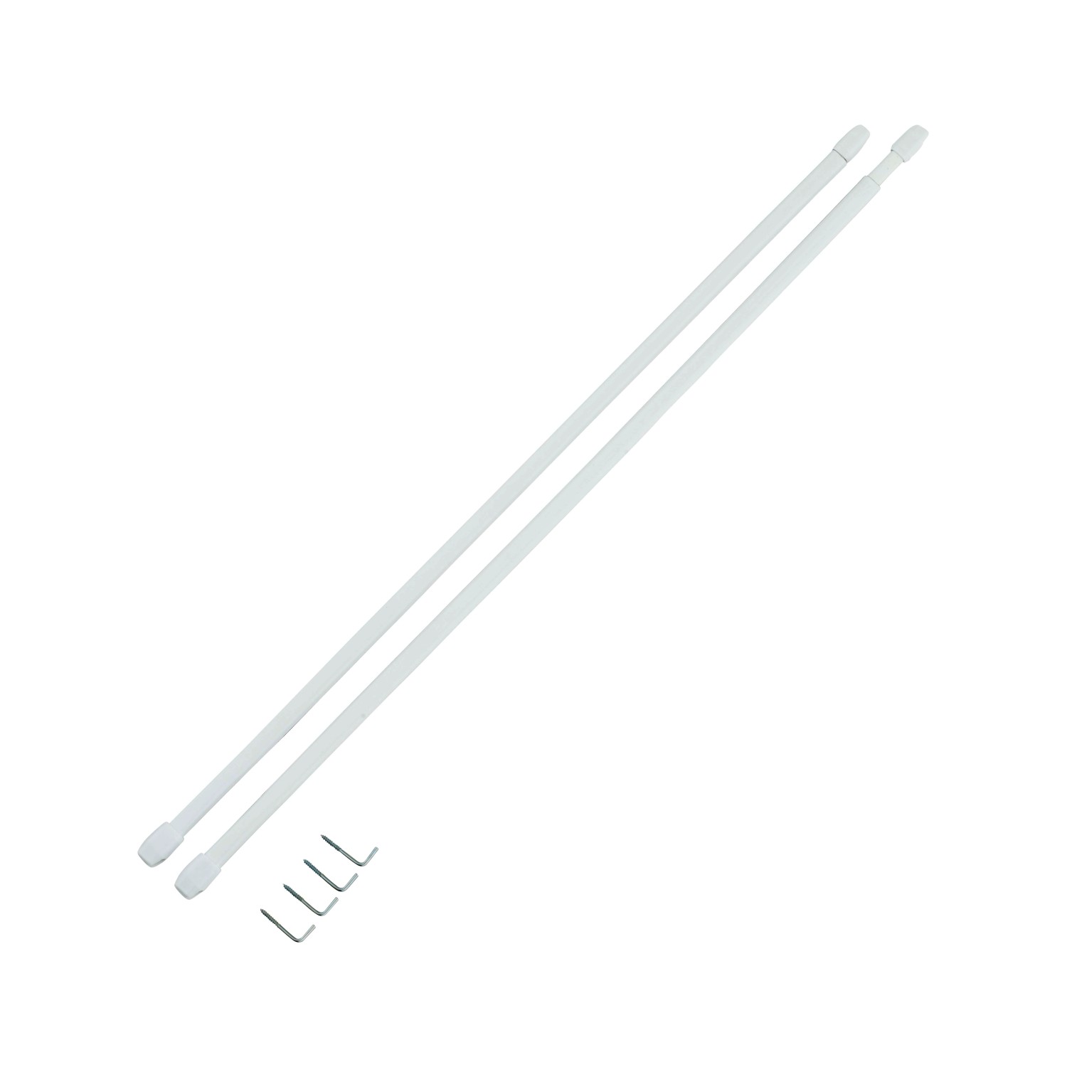 Gardinia Vitrážní tyčka plochá, bílá, pr. 11 mm, 50 - 80 cm