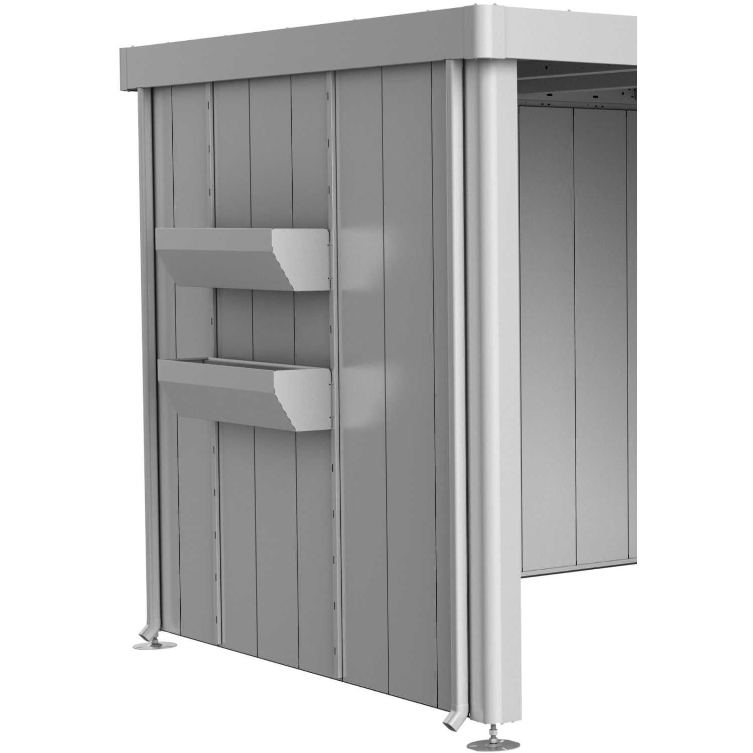 Biohort Truhlík FloraBoard pro boční stěnu stříšky Neo 2A-4D stříbrný