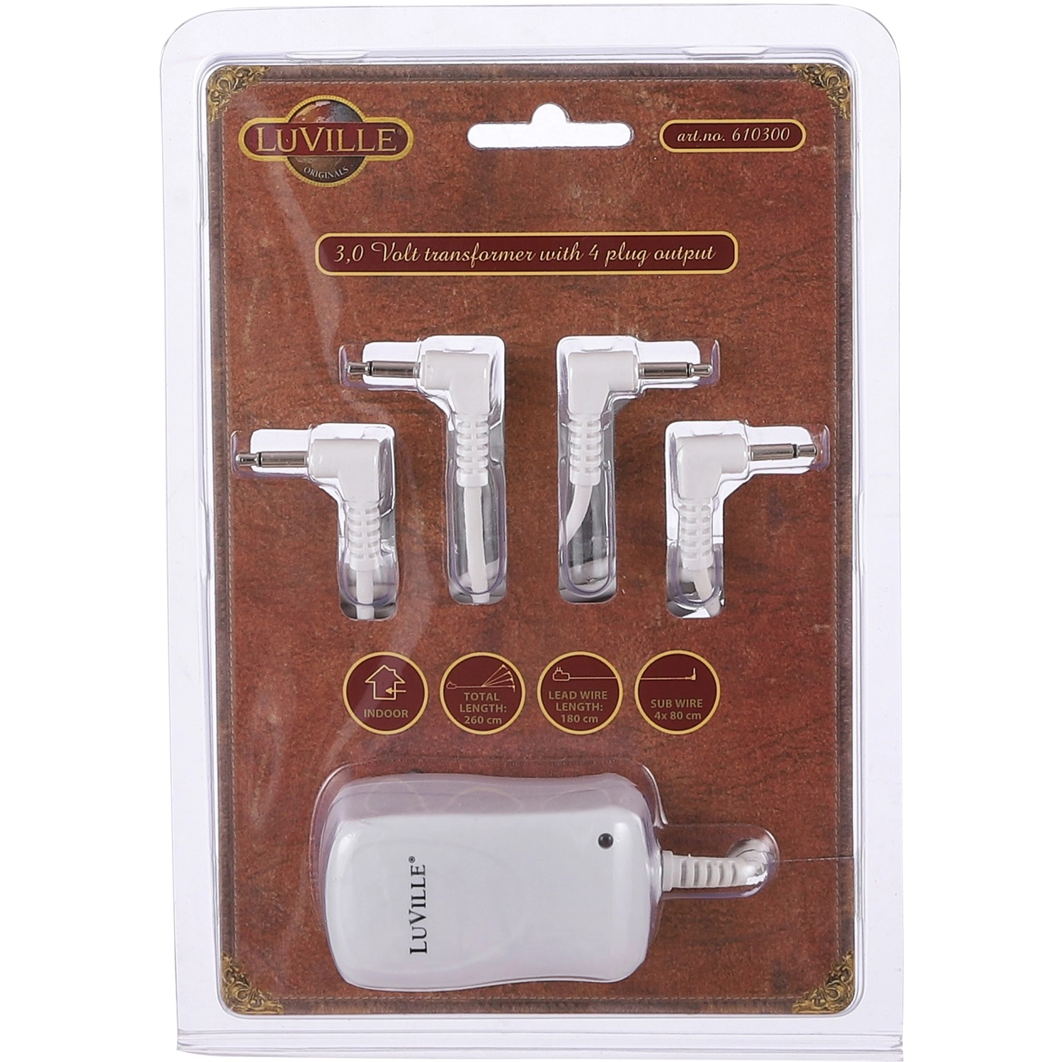 Luville Síťový adaptér 3V, 4 výstupy