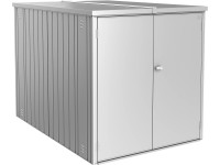 Biohort Multifunkční zahradní box Minigaráž stříbrná 145 x 203 x 150 cm