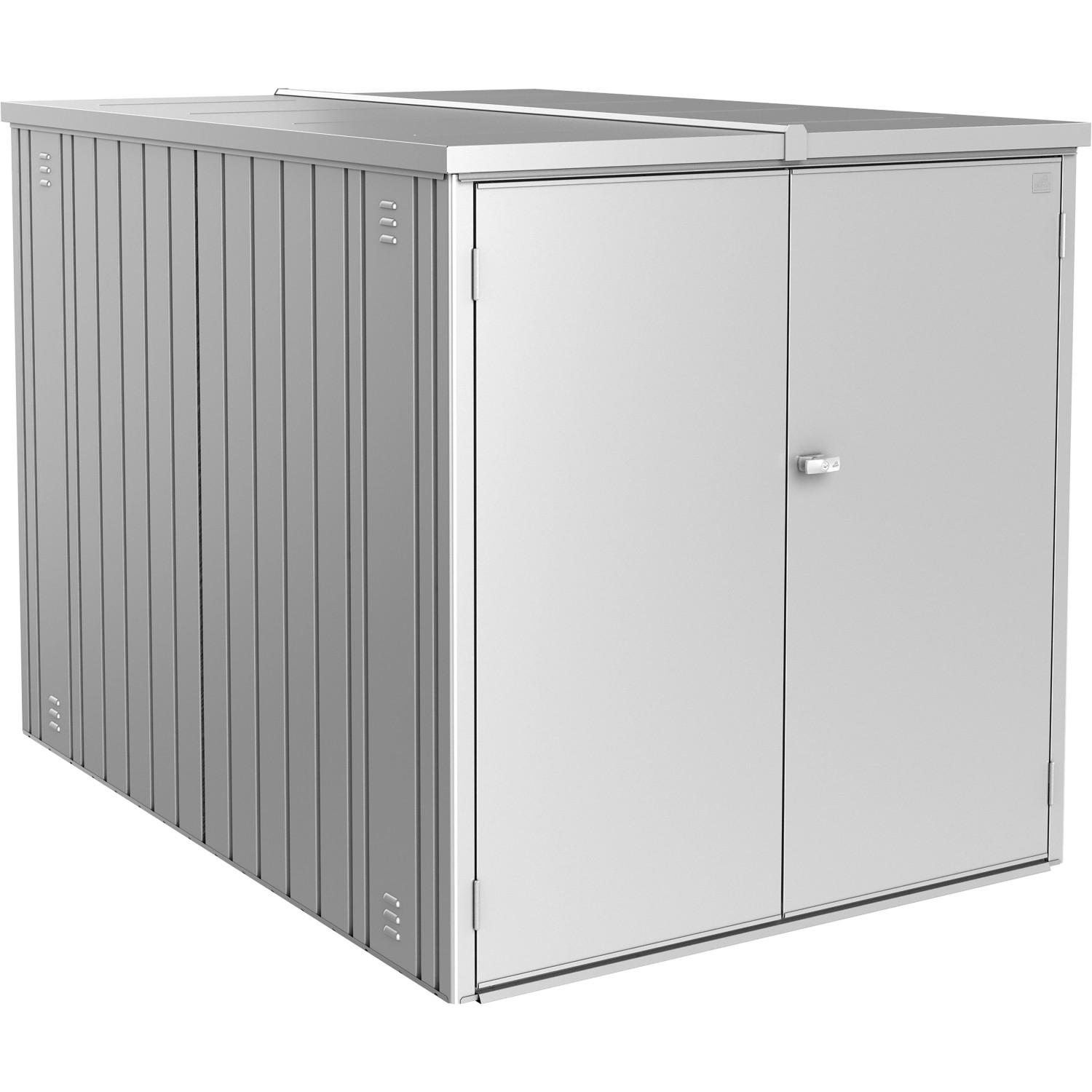 Biohort Multifunkční zahradní box Minigaráž stříbrná 145 x 203 x 150 cm