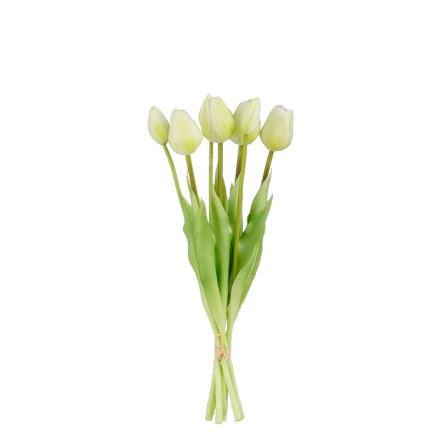 MICA Umělá rostlina kytice tulipánů bílá 38 x 16 cm