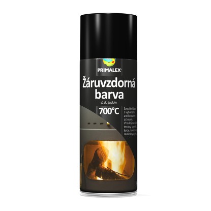 PRIMALEX Žáruvzdorná barva ve spreji do 700 °C černá 400 ml