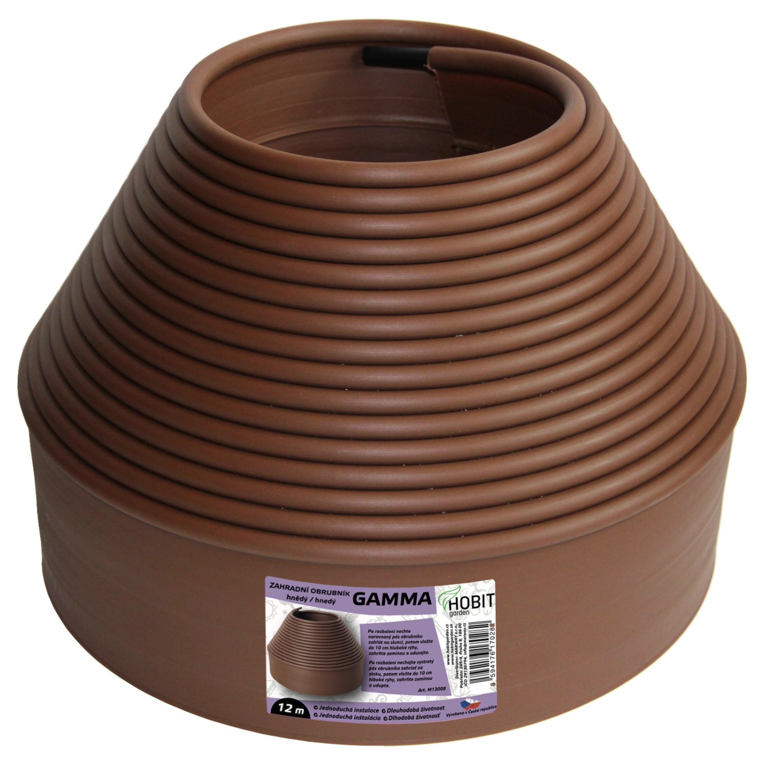 HOBIT garden Zahradní obrubník GAMMA hnědý 10 cm x 12 m