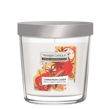 Yankee Candle Vonná svíčka ve skle Home Inspiration Cinnamon Cider, 200 g