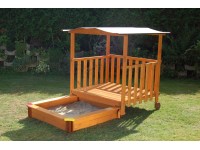 Gaspo Dětský domeček na hraní s pískovištěm, 220 x 133 cm Gaspo Dětský domeček na hraní s pískovištěm, 220 x 133 cm