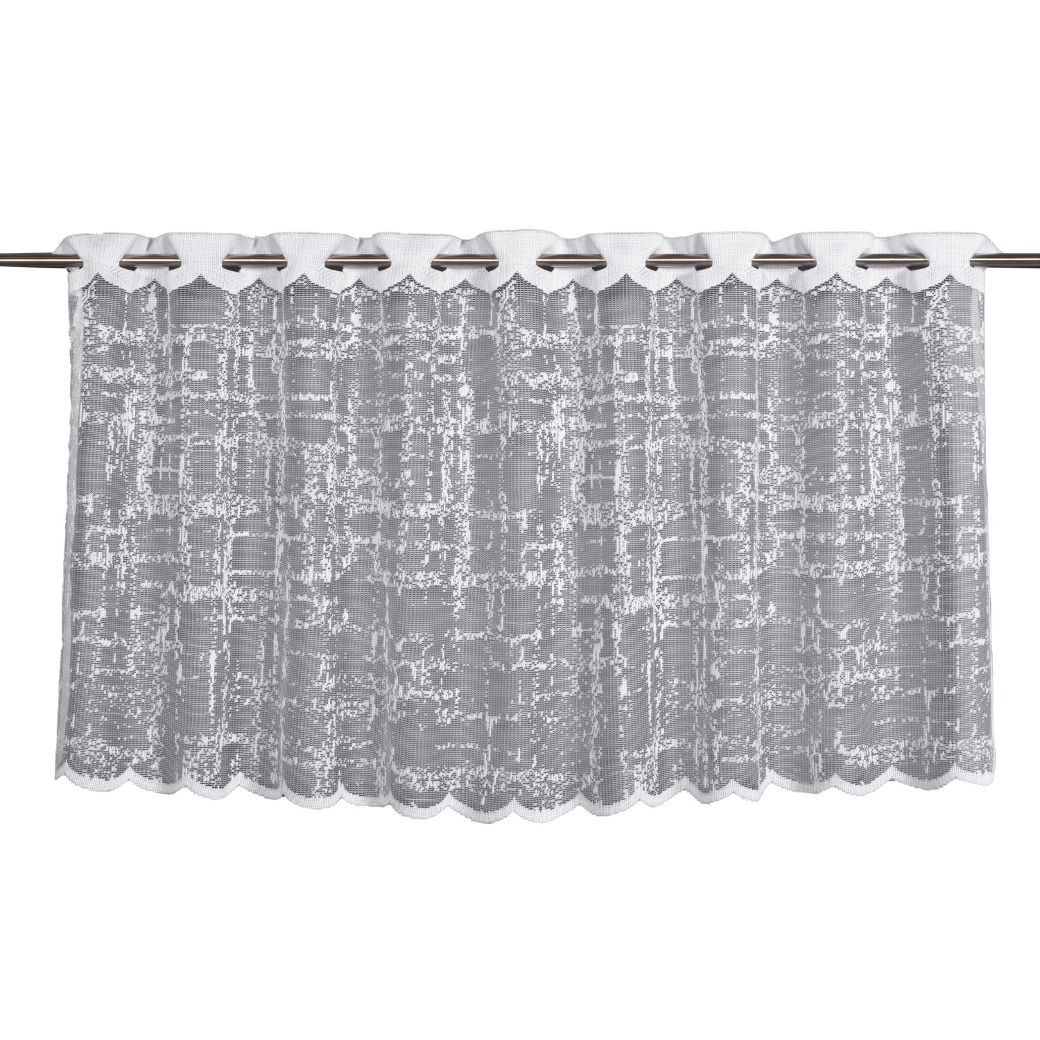 Sehlbach Vitrážová záclona se skrytými poutky, bílá 140 x 60 cm