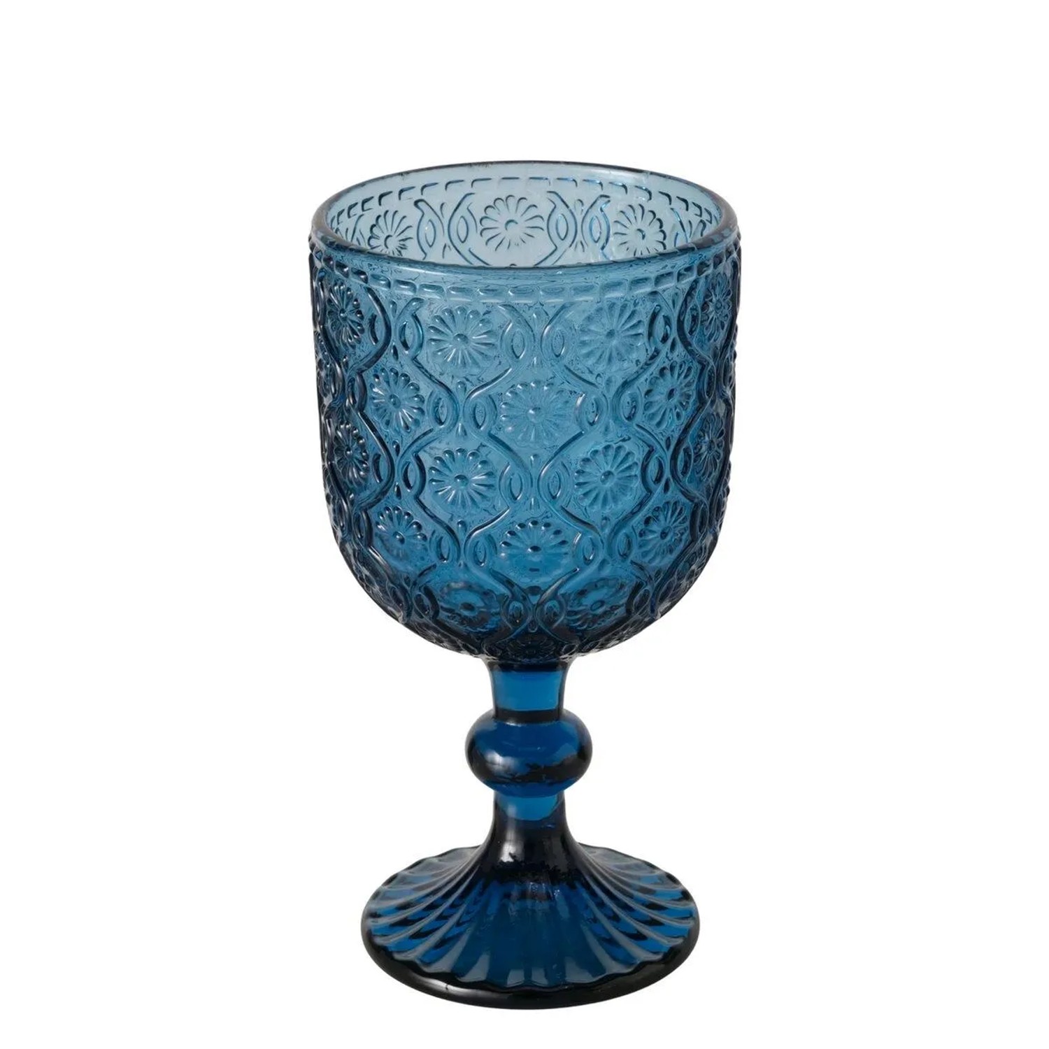 Boltze Sklenice na víno Molea 330 ml, modrá, pr. 9 x 16,5 cm