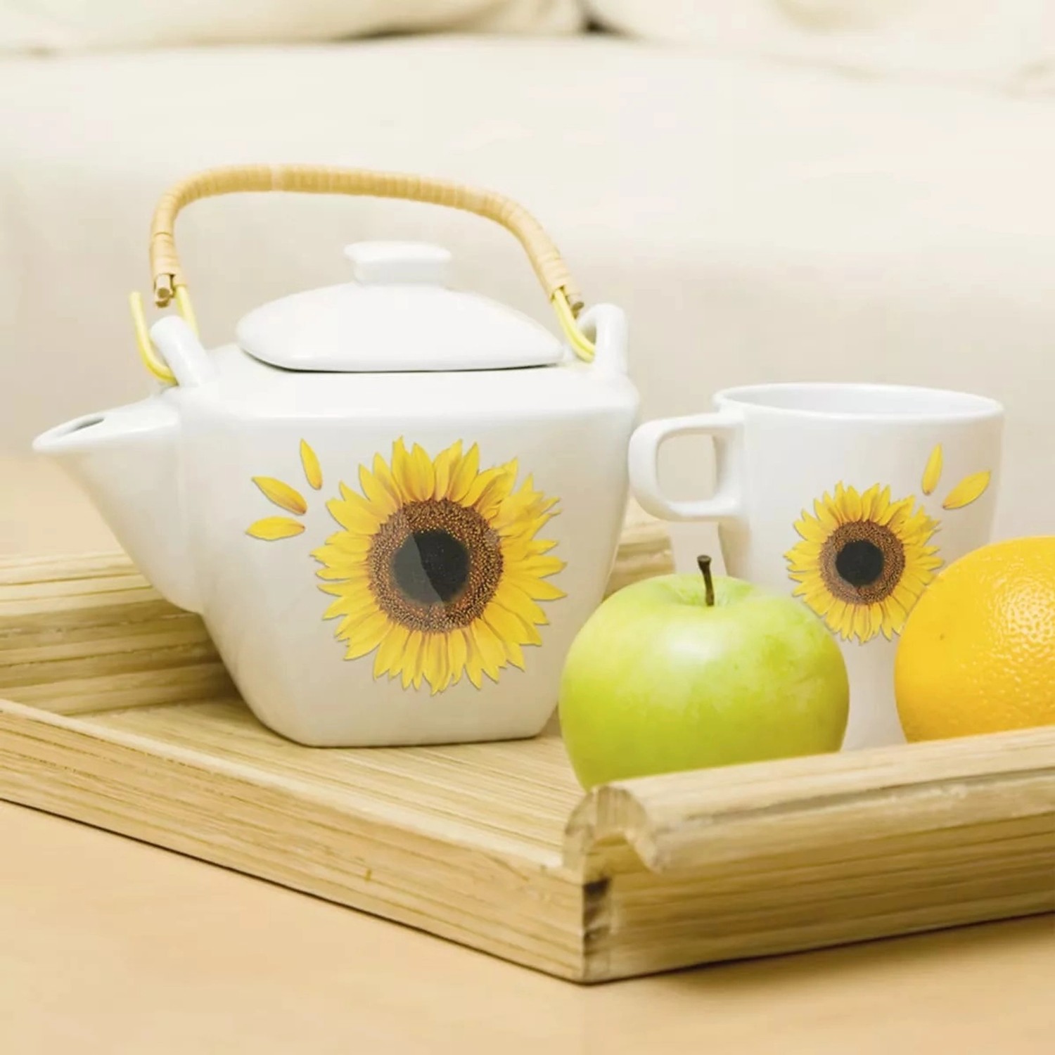 Crearreda Samolepicí dekorace, slunečnice 3D, 1 arch, 15 x 31 cm