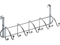 Hettich Věšák na dveře Budget, 5 dvojitých háků, pochrom.ocel, 425 x 135 x 135mm