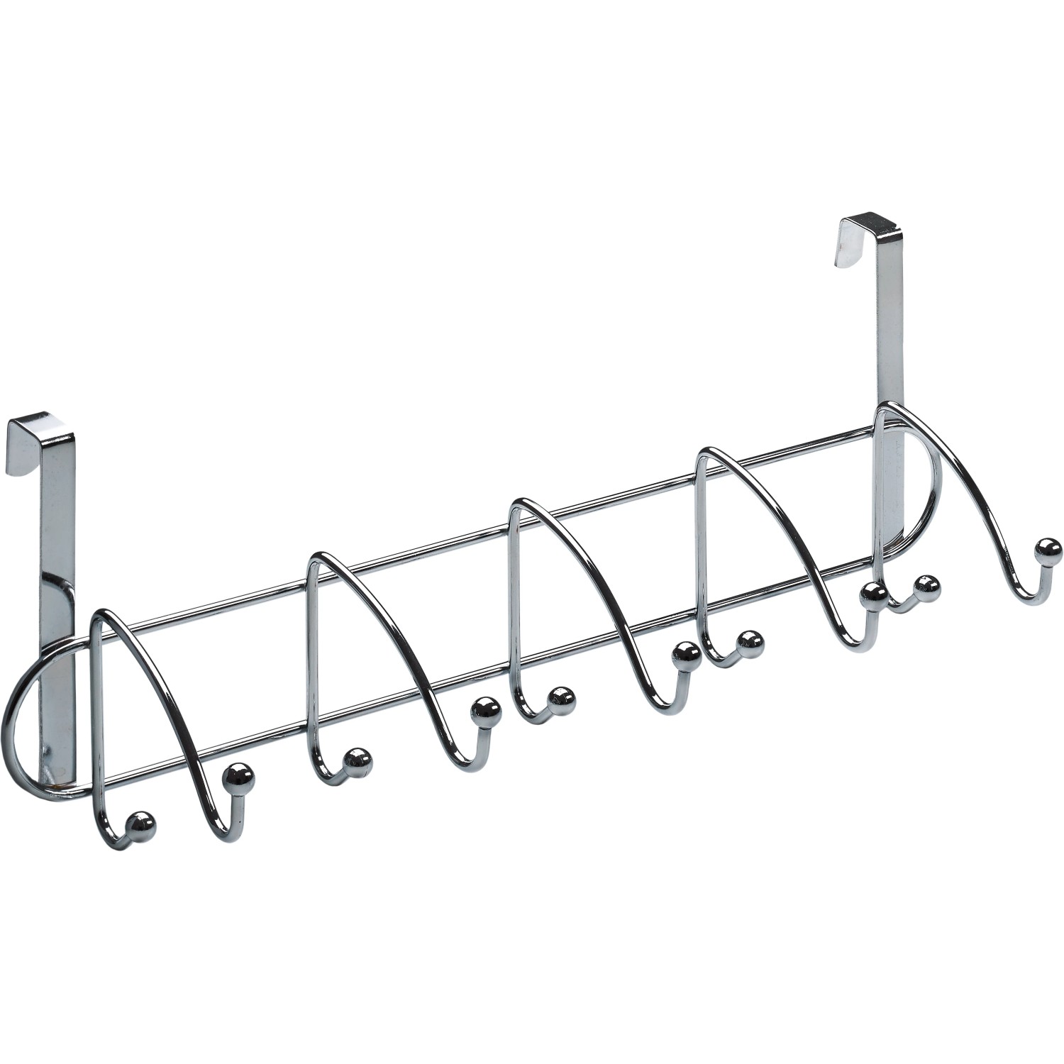 Levně Hettich Věšák na dveře Budget, 5 dvojitých háků, pochrom.ocel, 425 x 135 x 135mm