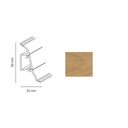 Döllken Profiles Lišta SLK 50 2118 dub starý 50 x 25 x 2500 mm