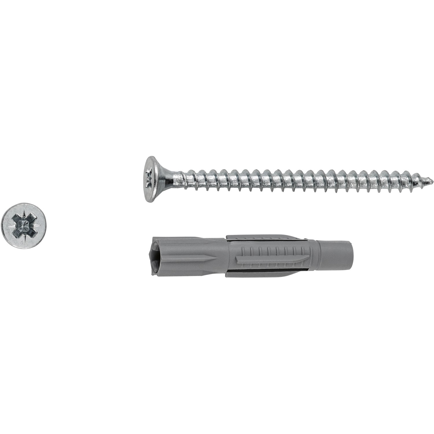 LUX Sada univerzálních hmoždinek 6 mm x 33 mm se šrouby, 10 ks