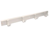 Háčková lišta kovová bílá vzdálenost otvorů 2x 216 mm Háčková lišta kovová bílá vzdálenost otvorů 2x 216 mm