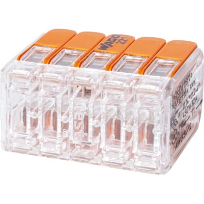 WAGO Páčková spojovací svorka 221, 10 vodičů, max. 4 mm2, 1 ks