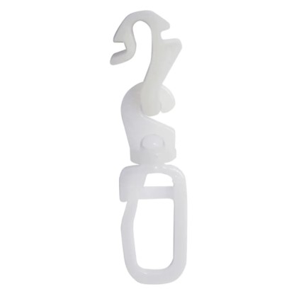 Gardinia Klick In-Out Jezdec na záclony s háčkem, bílá, 20 ks