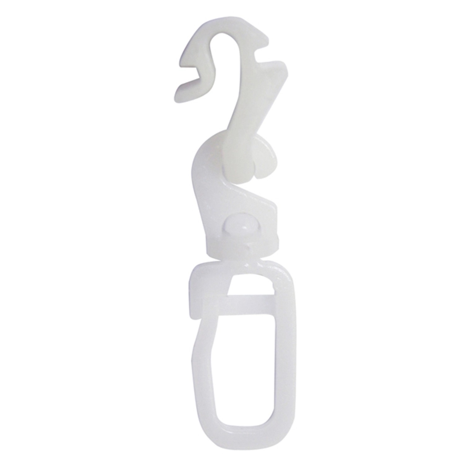 Gardinia Klick In-Out Jezdec na záclony s háčkem, bílá, 20 ks