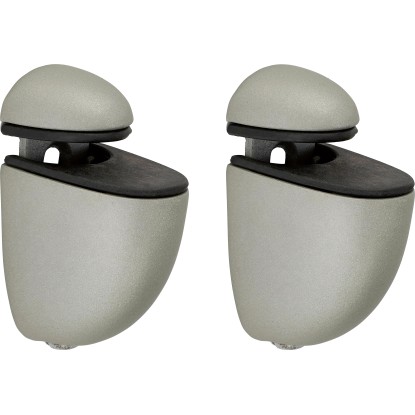 Sada nástěnných držáků polic Select Mini, 4-18 mm, 10 kg, matná stříbrná, 2 ks