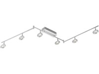 Paul Neuhaus Stropní LED sv. Sileda 6bod., 6x36 W, IP44, hliník, 127,5 x 177 cm