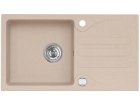 Alveus Granitový dřez Galapagos 30, béžová, 77 x 43 cm Alveus Granitový dřez Galapagos 30, béžová, 77 x 43 cm