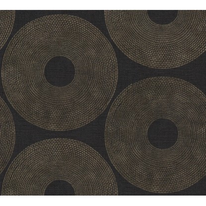 A. S. Creation Vliesová tapeta Desert Lodge Kruhy černá