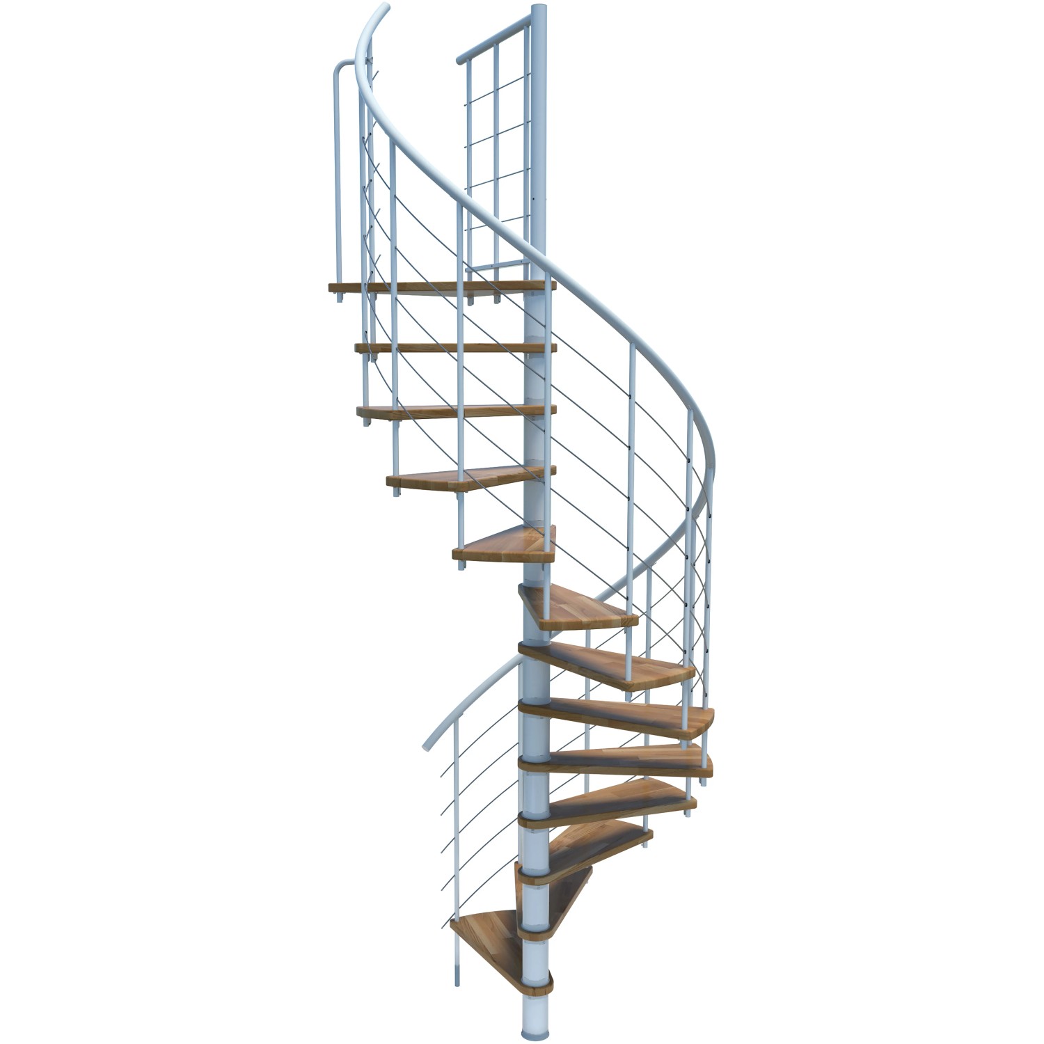 Minka STAIRS Kombinované točité schodiště Venezia Smart dub/bílá pr. 120 cm