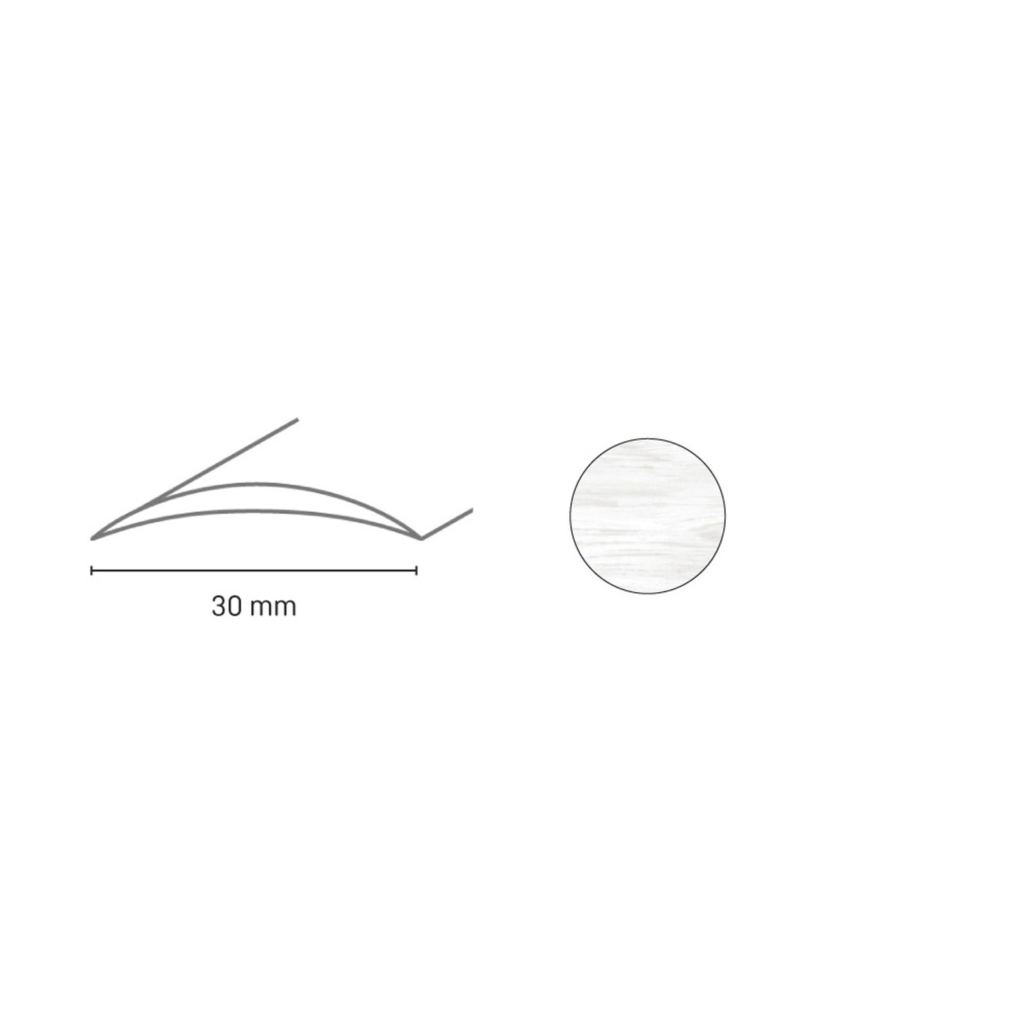 Döllken Profiles Ukončovací profil DP 01 S samolepicí 30 x 3 x 900 mm, dub ander