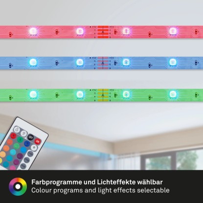 Briloner LED pásek 90 diod, 12 W, 1100 lm, 4000 K + RGB, 3 m