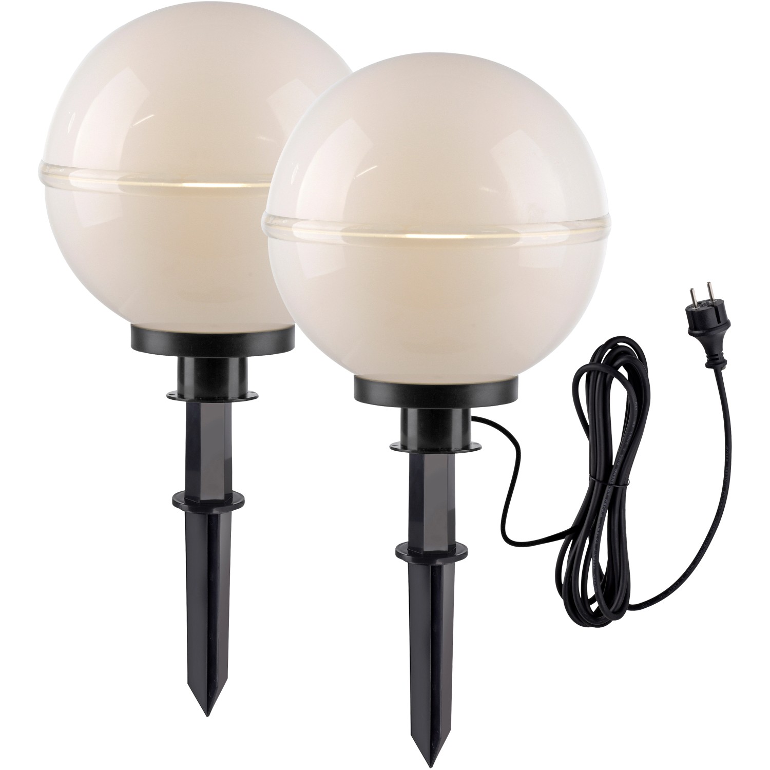 SellTec Venkovní dekorační svítidlo Hemis, 1xE27, IP44, bílá, pr. 30 cm, 2 ks