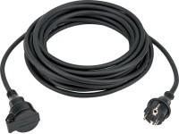 Prodlužovací kabel černý 1x zásuvka, 1x zástrčka, 3500 W, IP44, 10 m